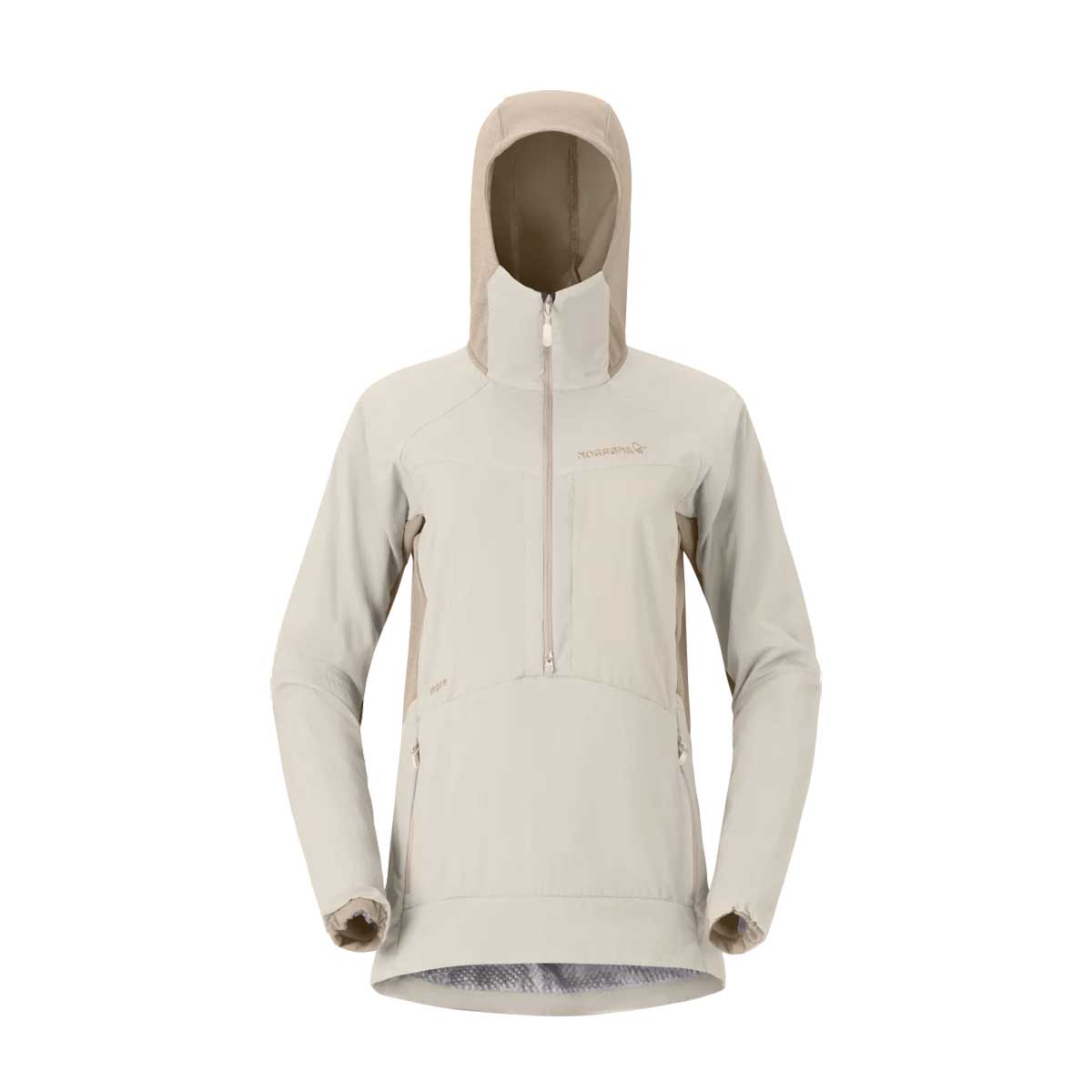 Norrona More Octa Zip Hooded Jacket Women's in Oatmeal